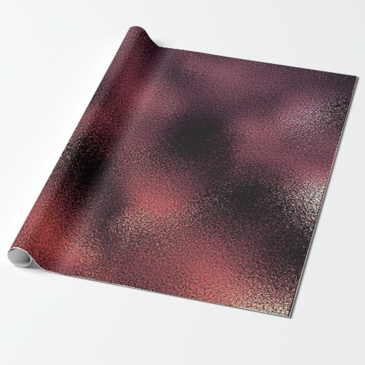 ピンクローズ金ゴールドバーガンディブラックガラスグラムシャイニー ラッピングペーパー (アンロールド)