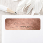 ピンクローズ金ゴールドパウダー差出人住所ラベル ラベル (インサイチュ)