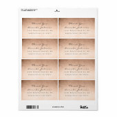 ピンクローズ金ゴールドパウダー赤面メイクアップありがとう ラベル (フルシート)