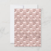 ピンクローズ金ゴールドパリキンセアニラお祝い 招待状 (裏面)