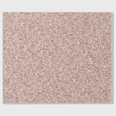 ピンクローズ金ゴールドピーチ赤面ガーリーグリッターメイクアップ ラッピングペーパー (フラット)