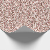 ピンクローズ金ゴールドピーチ赤面ガーリーグリッターメイクアップ ラッピングペーパー (角)