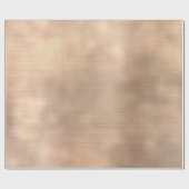 ピンクローズ金ゴールドフェイクセピアリネンメッシュメタリック ラッピングペーパー (フラット)