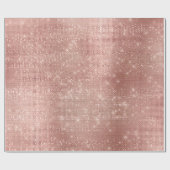 ピンクローズ金ゴールドフェイクブラシ輝くダイヤモンドメタリック ラッピングペーパー (フラット)