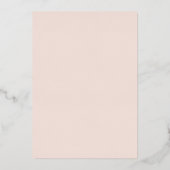 ピンクローズ金ゴールドフローラティアラバタフライキンセアニェラ 箔招待状 (裏面)