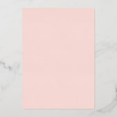 ピンクローズ金ゴールドフローラバタフライティアラキンセアニェラ 箔招待状 (裏面)