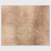 ピンクローズ金ゴールドブラシ輝くダイヤモンドメタリック ラッピングペーパー (フラット)