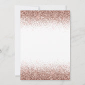 ピンクローズ金ゴールドブラックグリッターバルーン誕生日 招待状 (裏面)