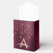 ピンクローズ金ゴールドブルゴーニュスパークルモノグラム フェイバーボックス (オープン)