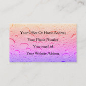 ピンクローズ金ゴールドヘアサロンガーリー水滴アート類 名刺 (裏面)