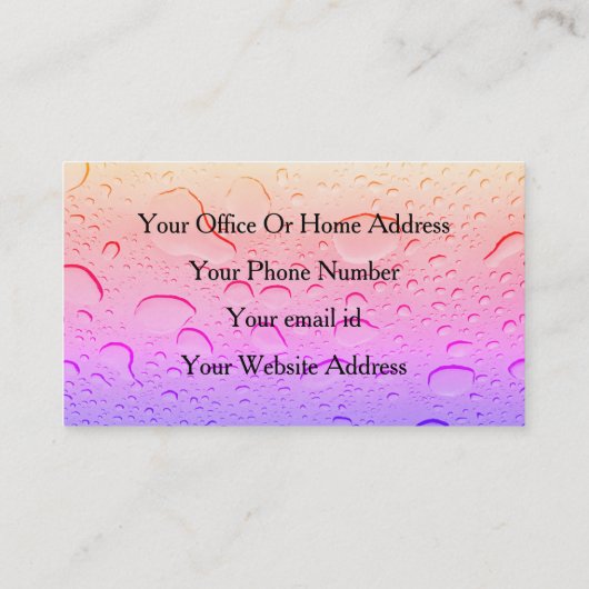 ピンクローズ金ゴールドヘアサロンガーリー水滴アート類 名刺 (裏面)