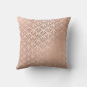 ピンクローズ金ゴールドメタリックアールデコ貝はかりで測 クッション (裏面)