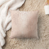 ピンクローズ金ゴールドメタリックダマスアントニエテ王室のータ クッション (ブランケット)