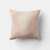 ピンクローズ金ゴールドメタリックダマスアントニエテ王室のータ クッション (裏面)