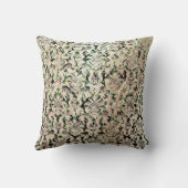 ピンクローズ金ゴールドメタリックダマスクグリーンセイン クッション (裏面)