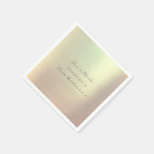 ピンクローズ金ゴールドメタリック赤面結婚ズ スタンダードカクテルナプキン (角)