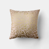 ピンクローズ金ゴールドメタリック鋼ヒョウ動物スキン クッション (裏面)