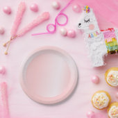 ピンクローズ金ゴールドモダントレンディー空白のテンプレート ペーパープレート (パーティー)