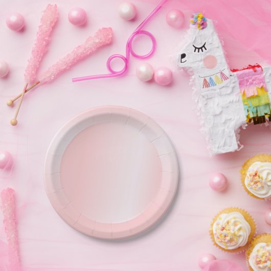 ピンクローズ金ゴールドモダントレンディー空白のテンプレート ペーパープレート (パーティー)