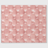 ピンクローズ金ゴールドラグジュアリー華やかなタフテッドレザーVIP ラッピングペーパー (フラット)