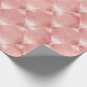 ピンクローズ金ゴールドラグジュアリー華やかなタフテッドレザーVIP ラッピングペーパー (角)