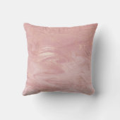 ピンクローズ金ゴールドラブ大理石溶融金ゴールド抽象芸術 クッション (裏面)