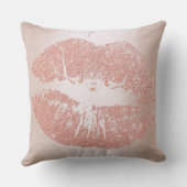 ピンクローズ金ゴールドリップグリッター赤面スパークリーキス クッション (裏面)