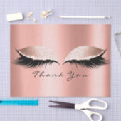 ピンクローズ金ゴールド感謝していコーラルアイズラッシュ 薄葉紙 (クラフト)