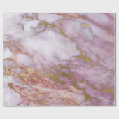ピンクローズ金ゴールド抽象芸術大理石グラムストーンブラシ ラッピングペーパー (フラット)