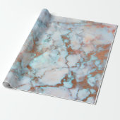ピンクローズ金ゴールド抽象芸術大理石グラムブラシ海 ラッピングペーパー (アンロールド)