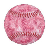 ピンクローズ金ゴールド水彩 野球ボール (裏面)