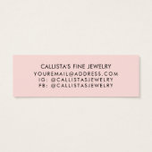 ピンクローズ金ゴールド紙吹雪グリッターイヤリングディスプレイ (裏面)