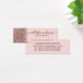 ピンクローズ金ゴールド紙吹雪グリッターイヤリングディスプレイ (デスク)