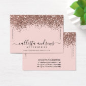 ピンクローズ金ゴールド紙吹雪グリッターブレスレットディスプレイ (デスク)