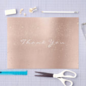 ピンクローズ金ゴールド紙吹雪赤面ありがとうお名前 薄葉紙 (クラフト)