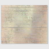 ピンクローズ金ゴールド赤面ウッドエジプトヘロジプス ラッピングペーパー (フラット)