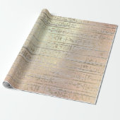 ピンクローズ金ゴールド赤面ウッドエジプトヘロジプス ラッピングペーパー (アンロールド)