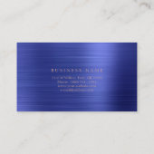 ピンクローズ金ゴールド赤面エメラルドコバルト2蝶 名刺 (裏面)