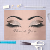 ピンクローズ金ゴールド赤面グリッターサンキューアイシルク 薄葉紙 (クラフト)