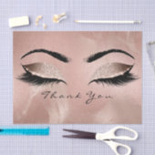 ピンクローズ金ゴールド赤面グリッターサンキューアイスキニー 薄葉紙 (クラフト)