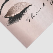 ピンクローズ金ゴールド赤面グリッターサンキューアイズ 薄葉紙 (詳細)