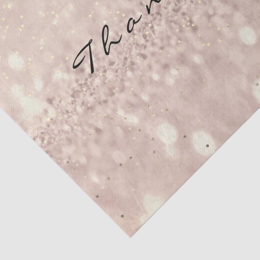 ピンクローズ金ゴールド赤面グリッターサンキュー赤面 薄葉紙 (詳細)
