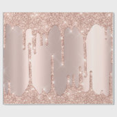 ピンクローズ金ゴールド赤面スパークパウダードリップスグラムルクス ラッピングペーパー (フラット)