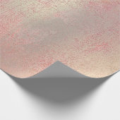 ピンクローズ金ゴールド赤面ピーチ金ゴールドシャンパン ラッピングペーパー (角)