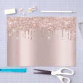 ピンクローズ金ゴールド赤面メタリックスパークグリッター 薄葉紙 (クラフト)