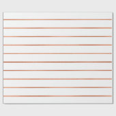 ピンクローズ金ゴールド赤面白ストライプ線 ラッピングペーパー (フラット)