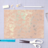 ピンクローズ金ゴールド赤面金属粉末ハート 薄葉紙 (クラフト)