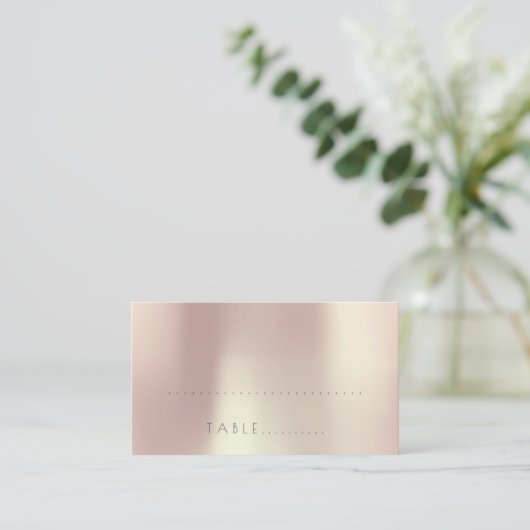 ピンクローズ金ゴールド金ゴールド結婚ズエスコートプレイスパック プレイスカード (スタンド正面)