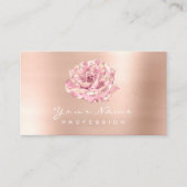 ピンクローズ金ゴールド金属ブロガーStylistイベント美しい 名刺 (正面)