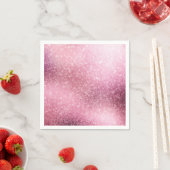 ピンクローズ金ゴールド金属箔スパークル スタンダードカクテルナプキン (インサイチュ)